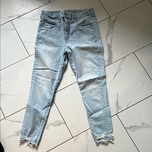 American Eagle Outfitters Blue Ankle Cropped Jeans